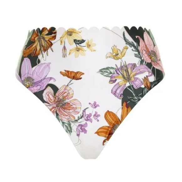 New!Agua Bendita Vitreo Penelope Scalloped Bikini Bottom - Picture 4 of 12